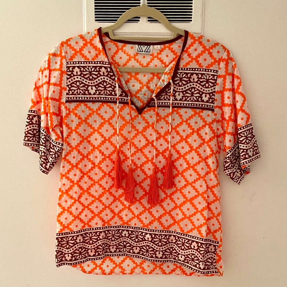 SZ Blockprints! Beautiful block print top!